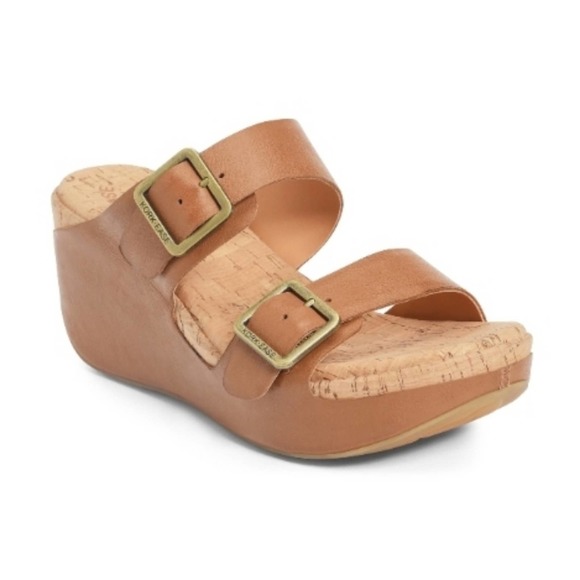 KorkEase Shoes Korkease Womens 9 Grace Wedge Brown Leather Sandal